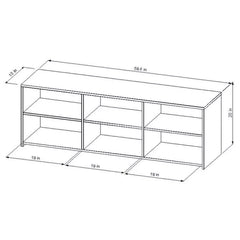 Dorm Storage TV Stand for TVs up to 70