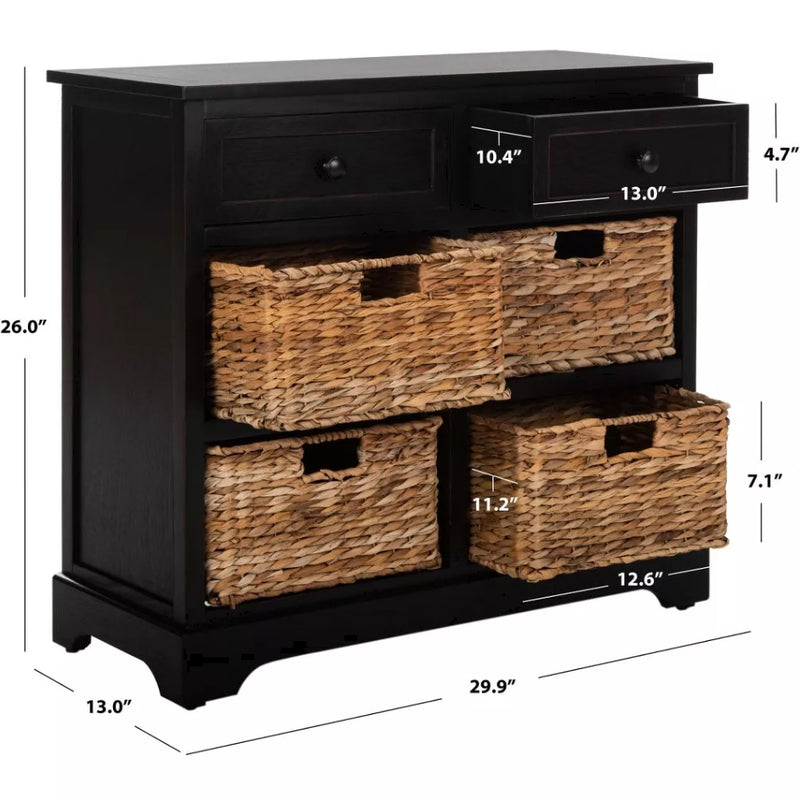 Herman Storage Unit - Distressed Black