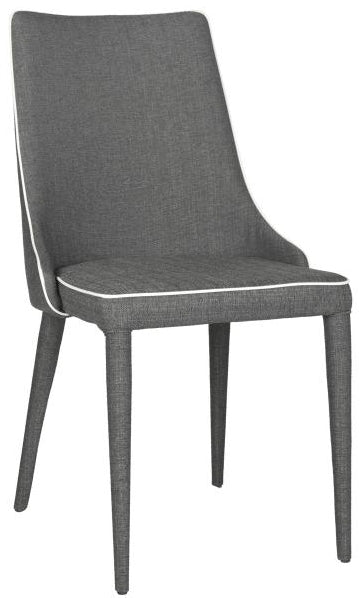 Summerset 19'' H Leather Side Chair - Gray/White