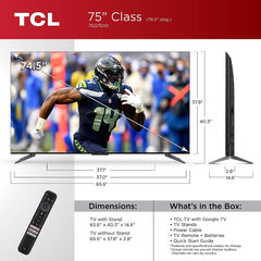 TCL 75-Inch 4K QLED Smart Google TV 75Q750G (2023)