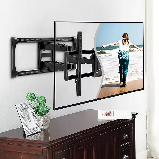 Full Motion Extended TV Wall Mount with Articulating Dual Swivel Arms for 32"- 98"* TVs