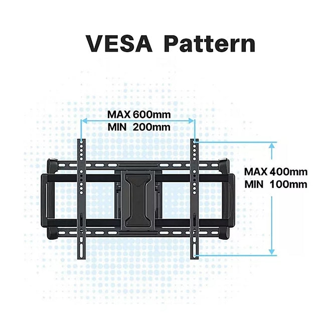 Full Motion Extended TV Wall Mount with Articulating Dual Swivel Arms for 32"- 98"* TVs