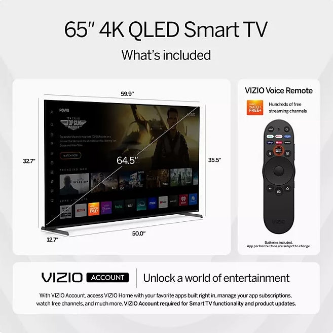 VIZIO 65" Class Quantum Pro Series QLED Smart TV - VQP65C-84