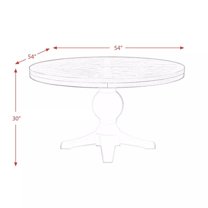 Barrett Round Standard Height Dining Table - Natural/White