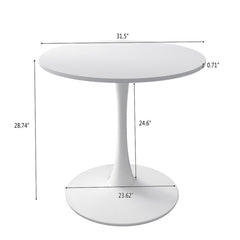 Modern Faux Marble Round Dining Table