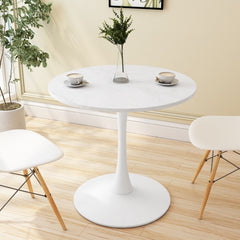 Modern Faux Marble Round Dining Table