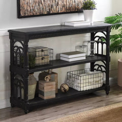 Modern Turned Wood 2 Door Cabinet - Brown