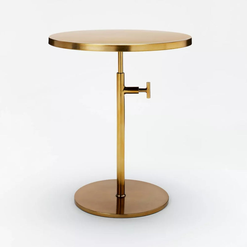 36 in. White/Gold Medium Round Faux Marble Coffee Table