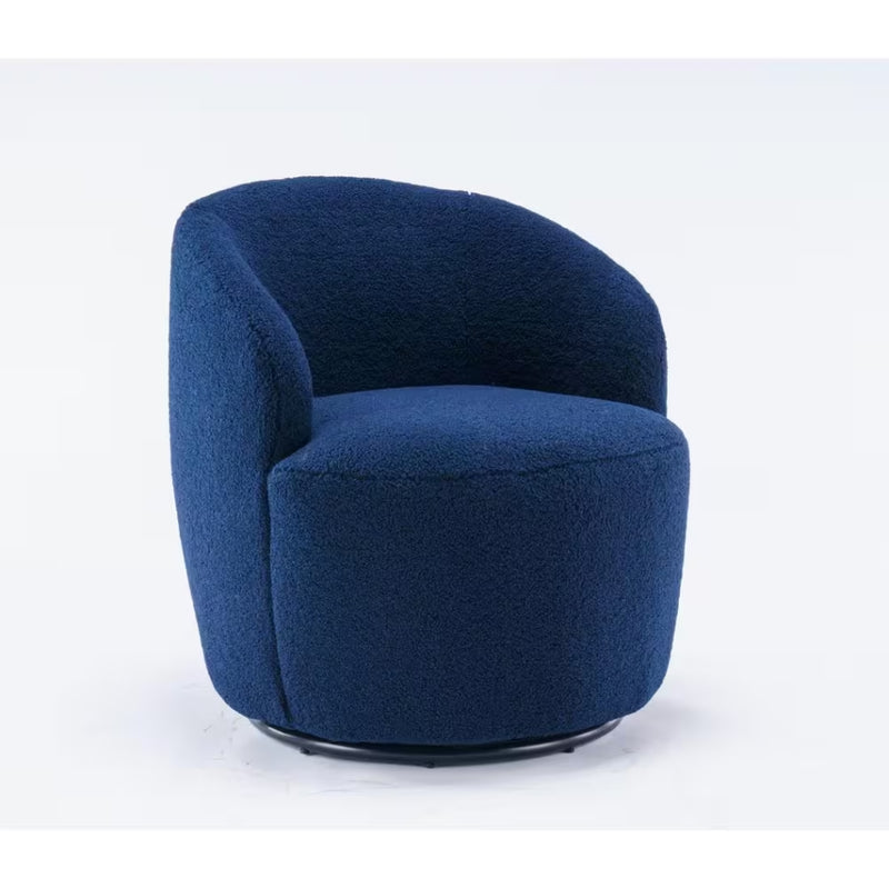 Teddy Fabric Swivel Accent Barrel Chair