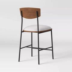 Telstar Mid-Century Modern Mixed Material Counter Height Barstool - Brown