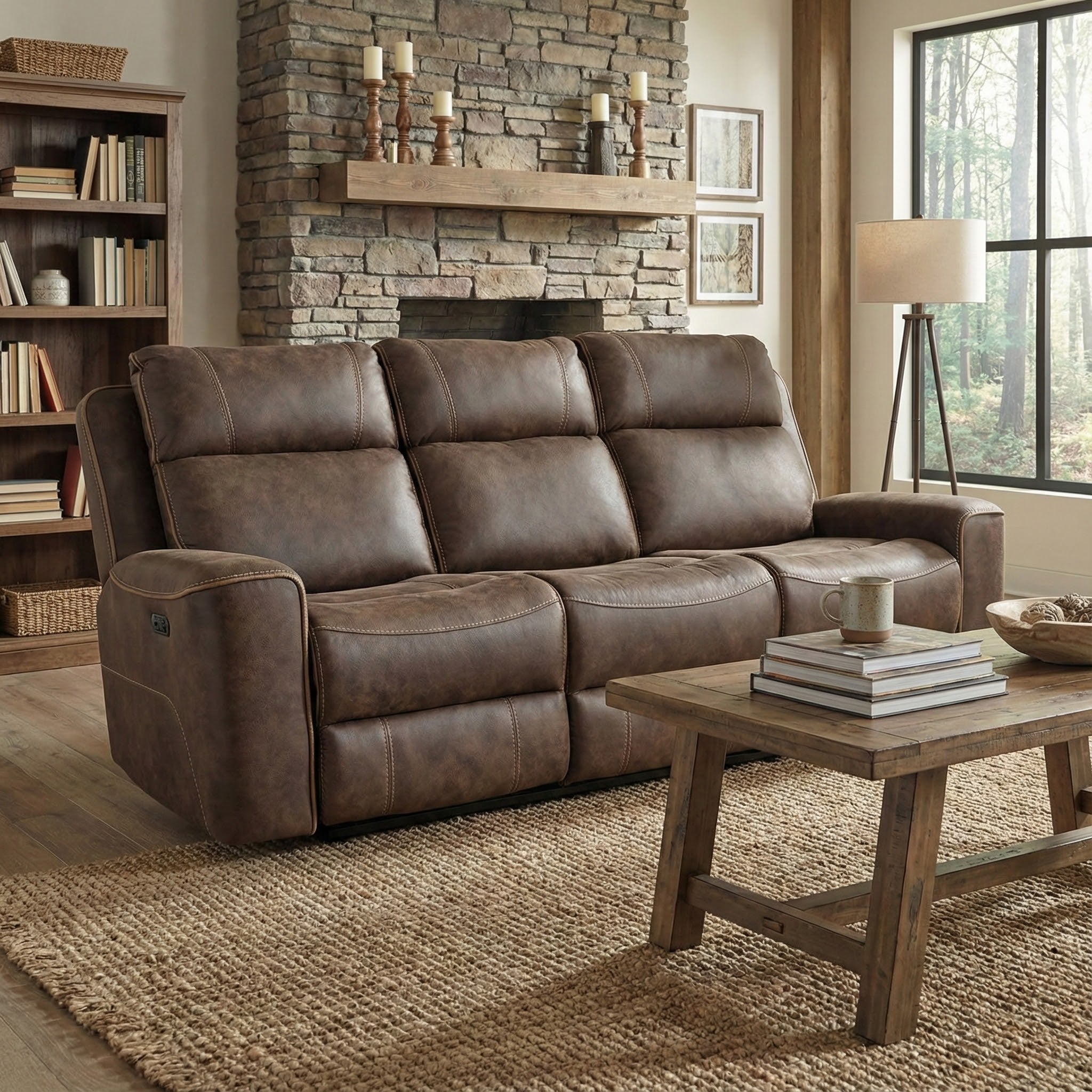 Telluride Chocolate Manual Reclining Sofa
