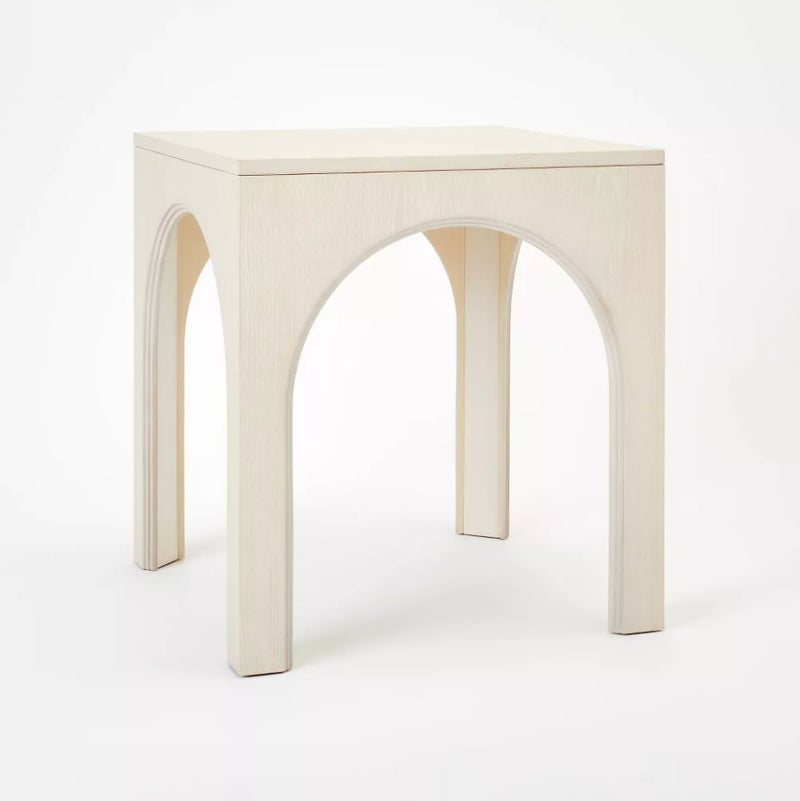 36 in. White/Gold Medium Round Faux Marble Coffee Table