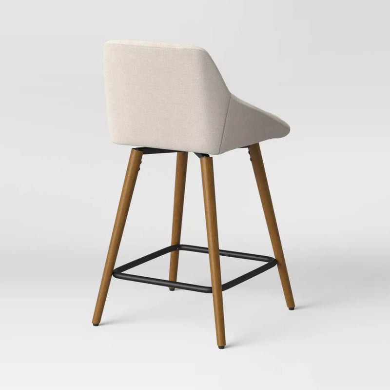 Timo Swivel Counter Height Barstool - Cream