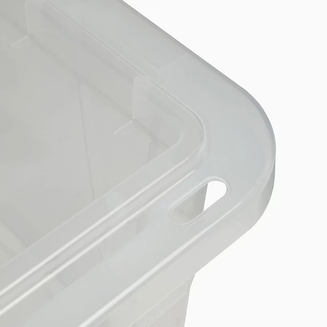 60 Quart Clear Storage Tote, Clear Base/Clear Lid, 2 Pack