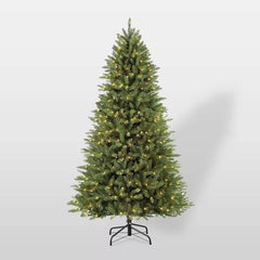 7.5ft Pre-Lit Full Forest Fir Artificial Christmas Tree Elegant Series