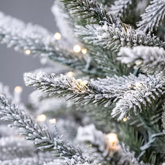 7.5' Snowy Georgia Fir Pre-Lit Christmas Tree