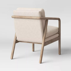 Tufeld Wood Armchair - Beige