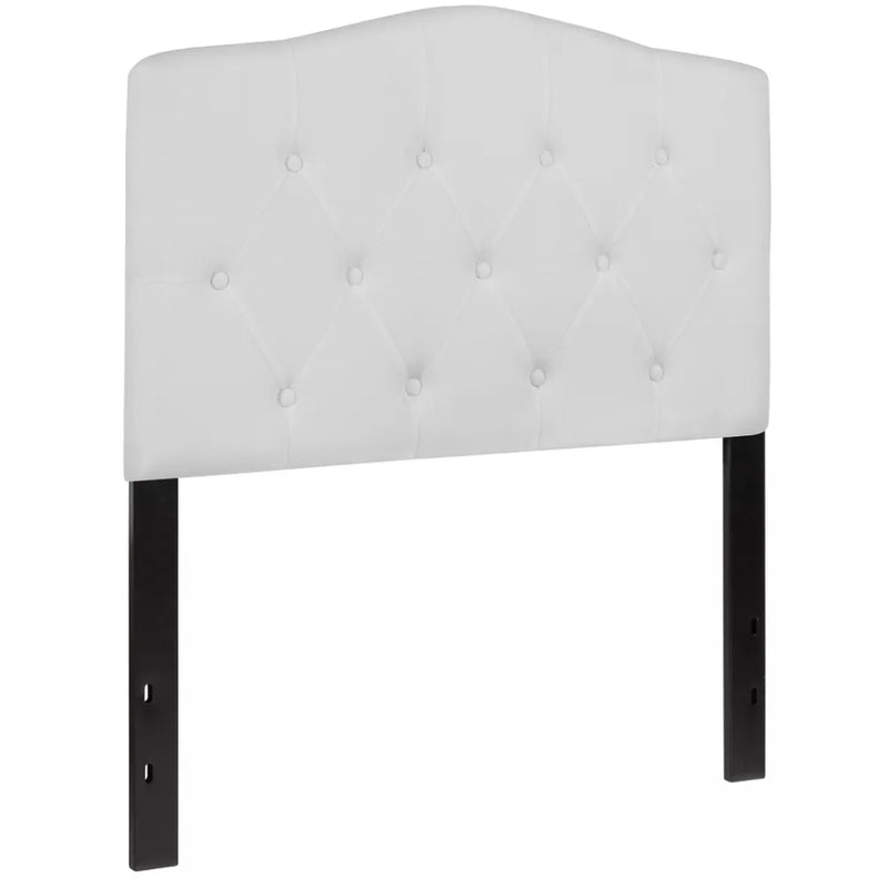 Cambridge Arched Button Tufted Upholstered Headboard - White (Twin)