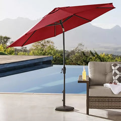 Premium 10' Sunbrella Market Umbrella - Red