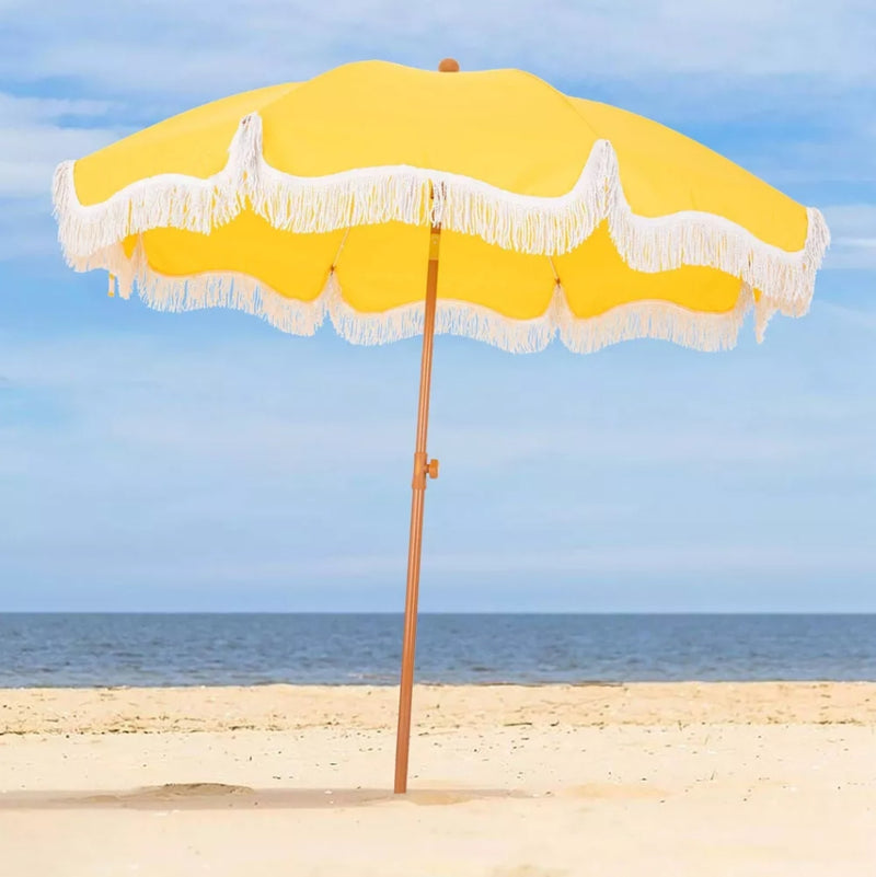 6'x10' Rectangular Outdoor Patio Market Umbrella with Black Pole - Off White
