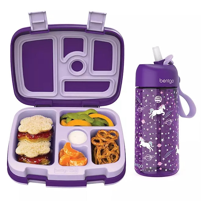 Bentgo Kids Prints Lunch Box & Water Bottle Set - 4 Styles