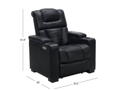 Galaxy Theatre Power Recliner - Black