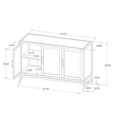 Warwick 3 Door Accent TV Stand for TVs up to 59