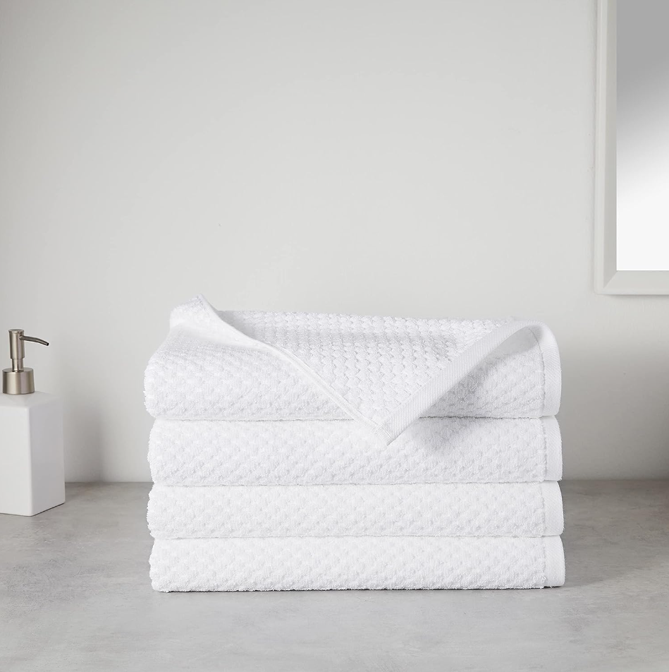 Textured outlet white towels