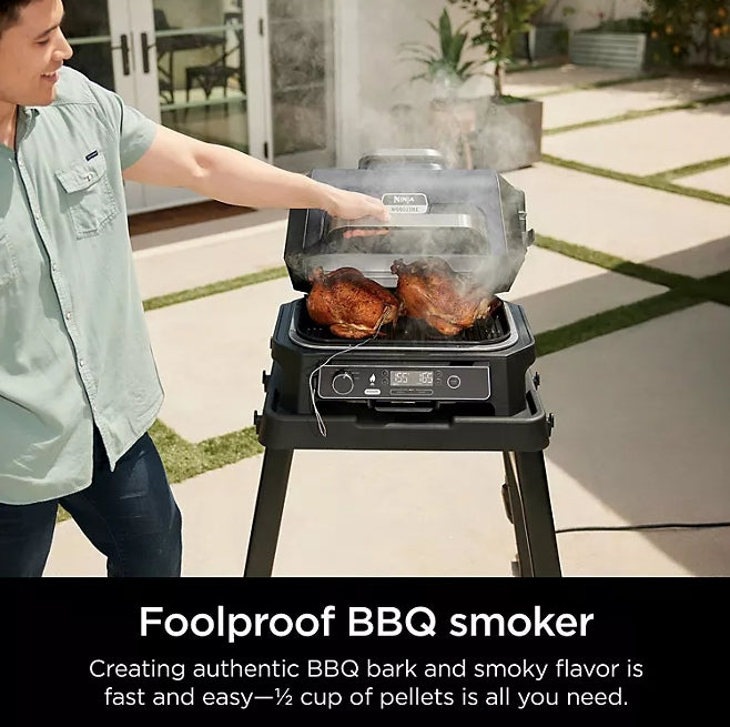 Ninja Woodfire® Pro 4-in-1 XL Outdoor Grill & Smoker with Built-in Thermometer