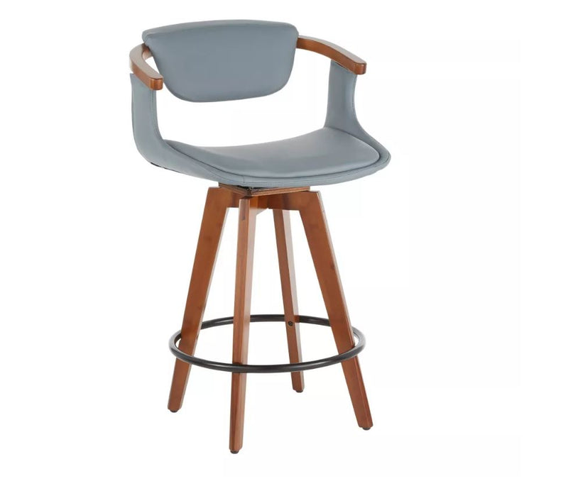 Oracle Mid-Century Modern Counter Height Barstool - Grey