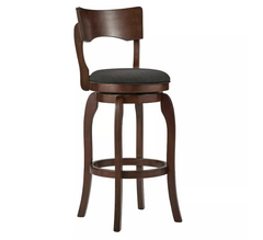 Sofia Wood and Rattan Counter Height Barstool Natural