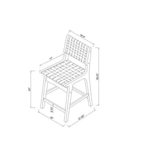 Ceylon Woven Counter Height Barstool - Natural