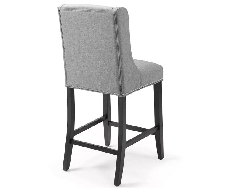 Baron Upholstered Fabric Counter Height Barstool - Grey