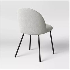 Nils Metal Base Dining Chairs, Grey - Set of 2