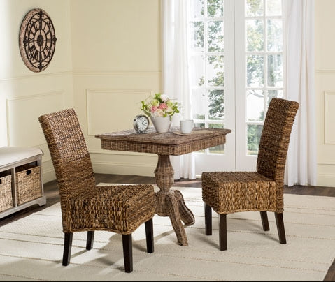 Avita 18"H Wicker Dining Chair - Natural (Set of 2)