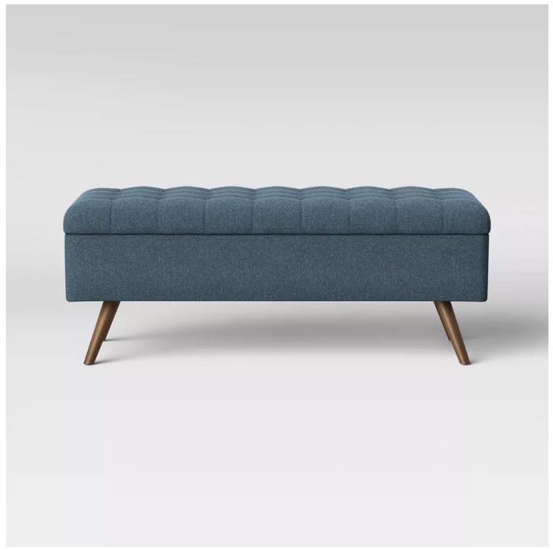 Arthur Tufted Storage Bench - Blue