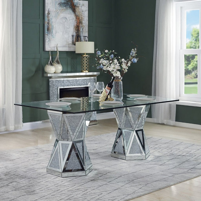 Noralie Dining Table Faux Diamonds