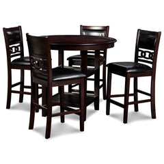 Pub High Dining Table 5 Pc Set - Rustic Brown