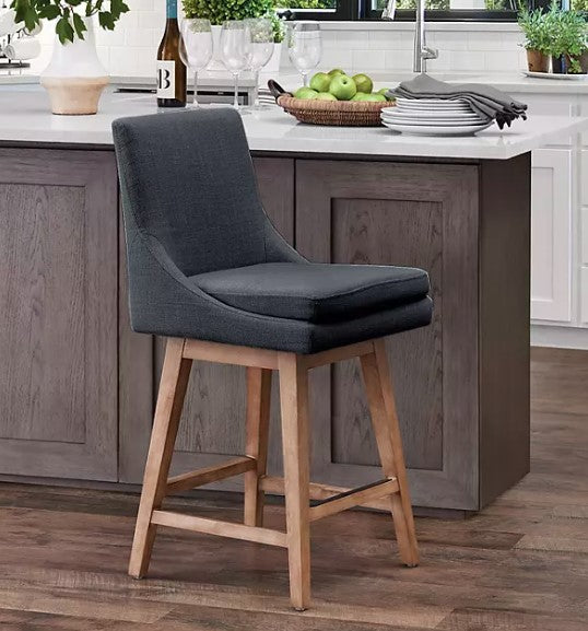 24" Halifax Farmhouse Wood Counter Height Barstool