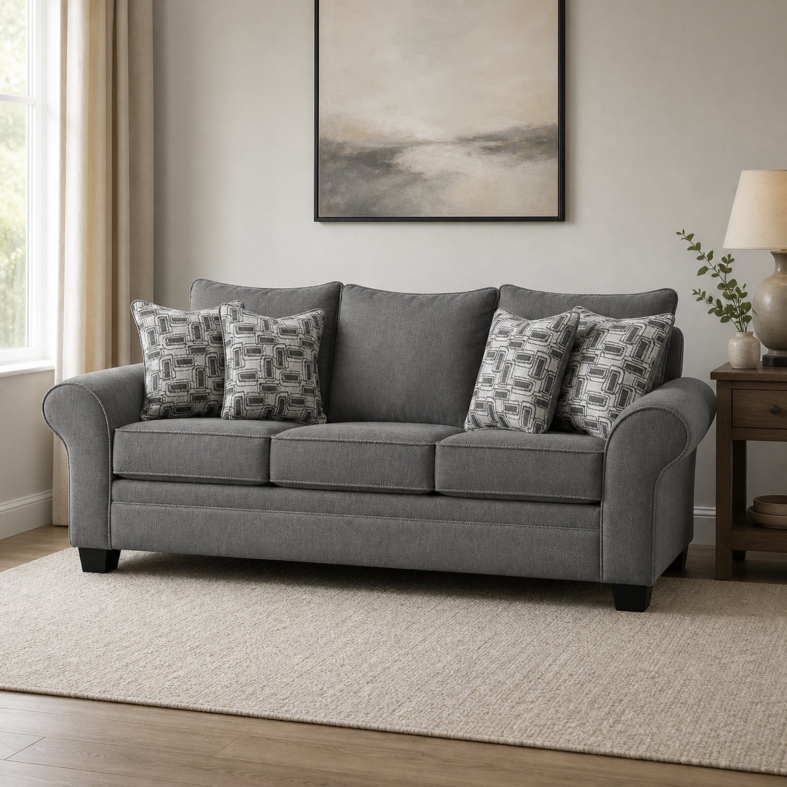 Artesia Sofa - Granite - Wichita Home Outlet