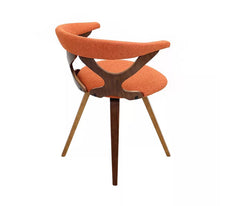 Gardenia Mid-Century Modern Dining/Accent Chair - Orange