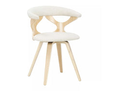 Curved Back Dining Chair, Light Blue - Set of 2