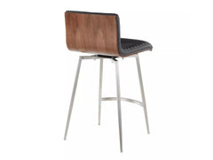 Mason Contemporary Swivel Counter Height Barstools, Black - Set of 2