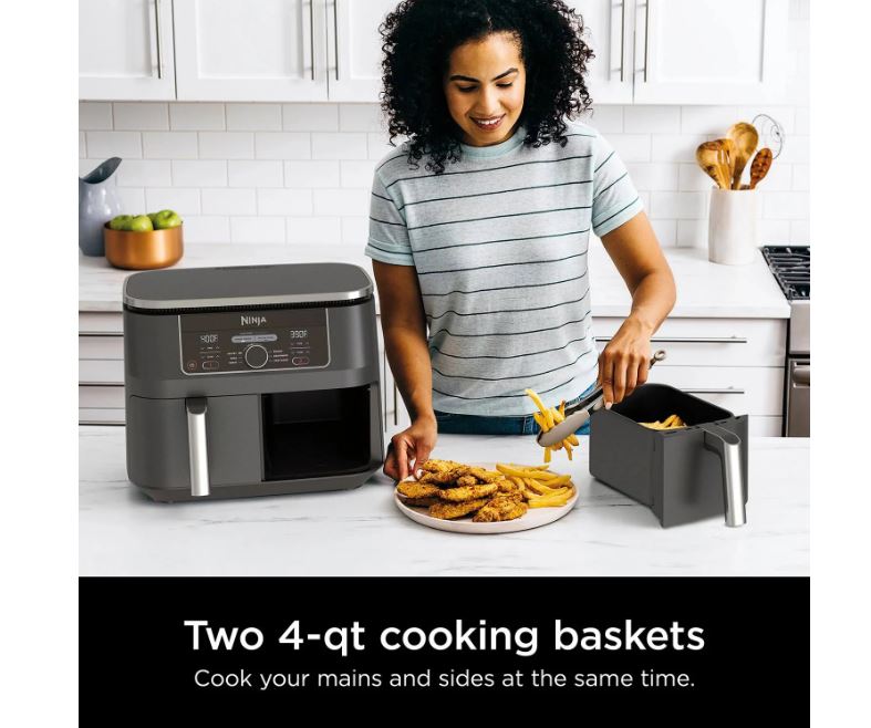 Ninja Foodi 6-in-1 8-Qt. Two Basket Air Fryer - Black