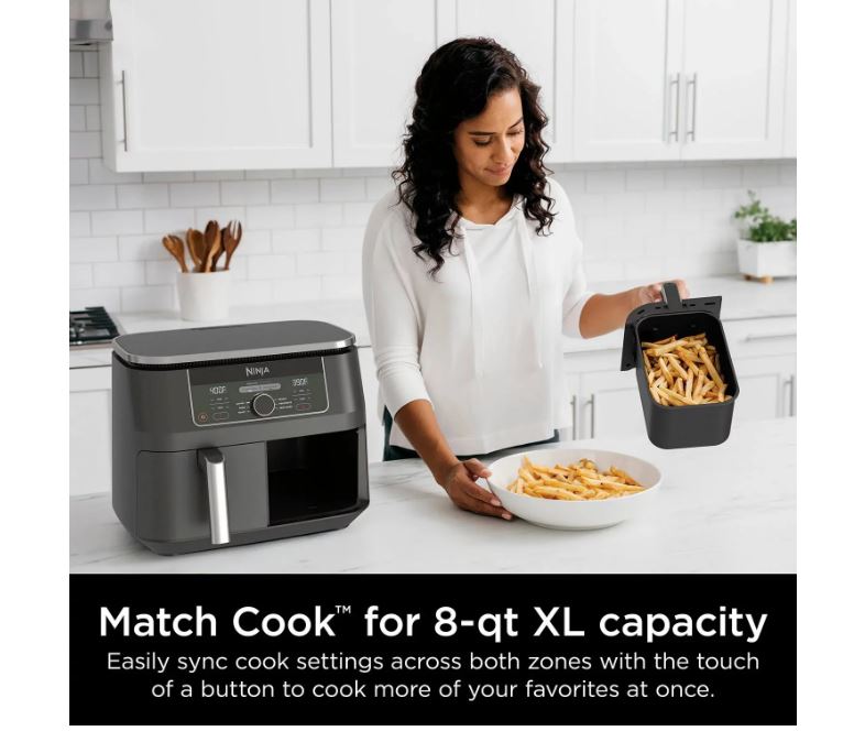 Ninja Foodi 6-in-1 8-Qt. Two Basket Air Fryer - Black