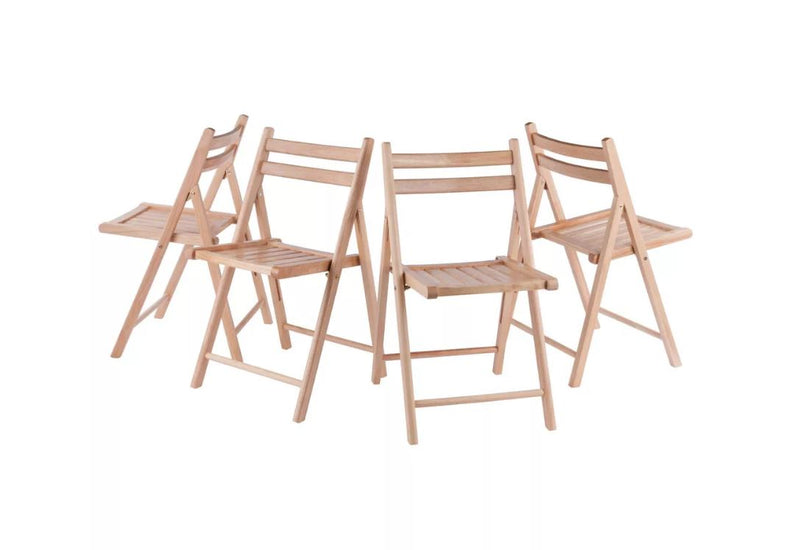 4pc Solid Wood Folding Chairs
