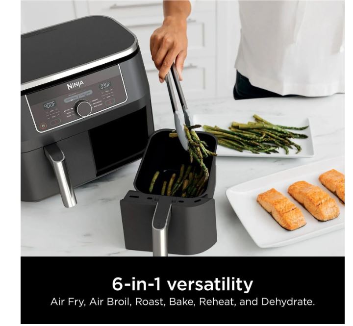 Ninja Foodi 6-in-1 8-Qt. Two Basket Air Fryer - Black