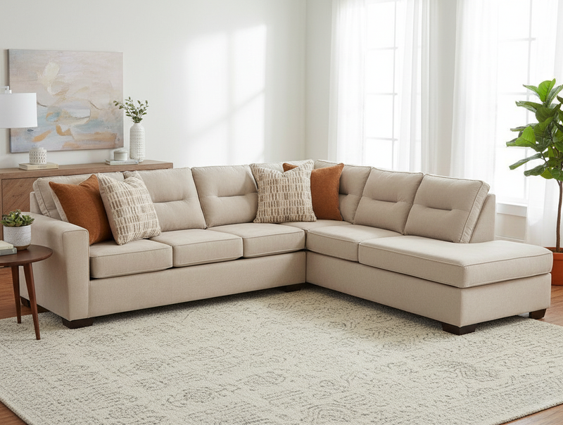 Bono Sectional - Muslin