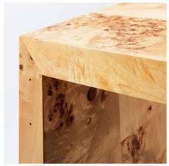 Ogden Burled Wood Console Table Brown