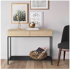 Loring Console Table - Vintage Oak